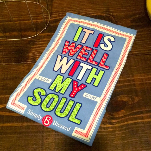 Simply Blessed Womens T Shirt  It is Well With My Soul - Picture 3 of 3